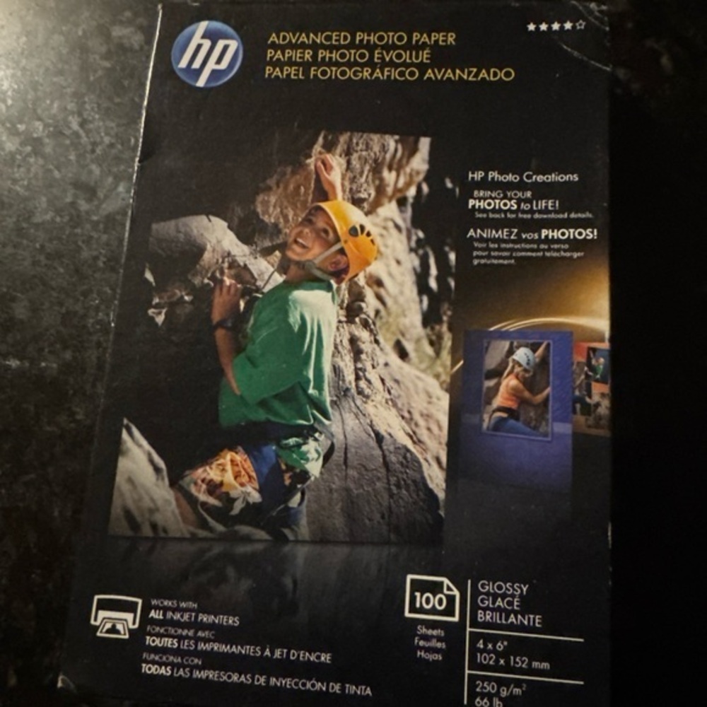 NEW HP Hewlett Packard Q6638A 4 x 6 inch Glossy Printer Paper - 100 Sheets‎
